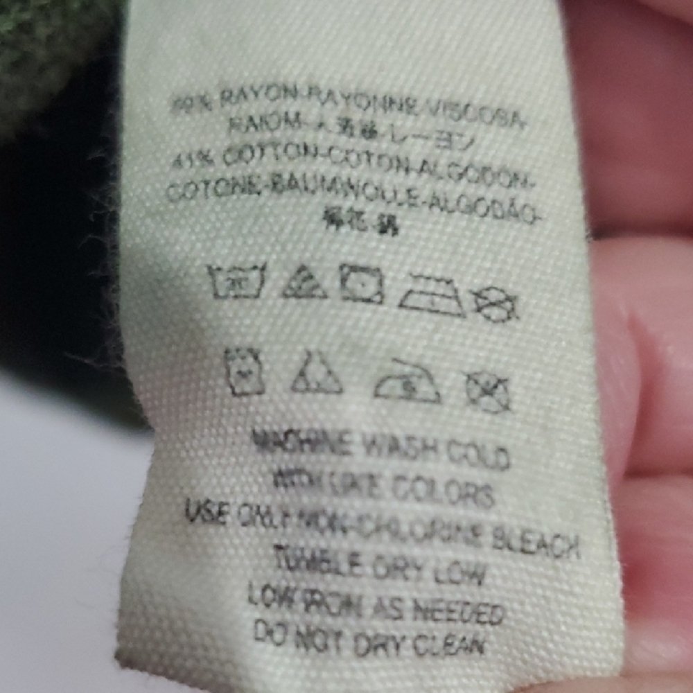 Free People Olive Green Military Style Jacket Rayon / Cotton Blend - Picture 8 of 11